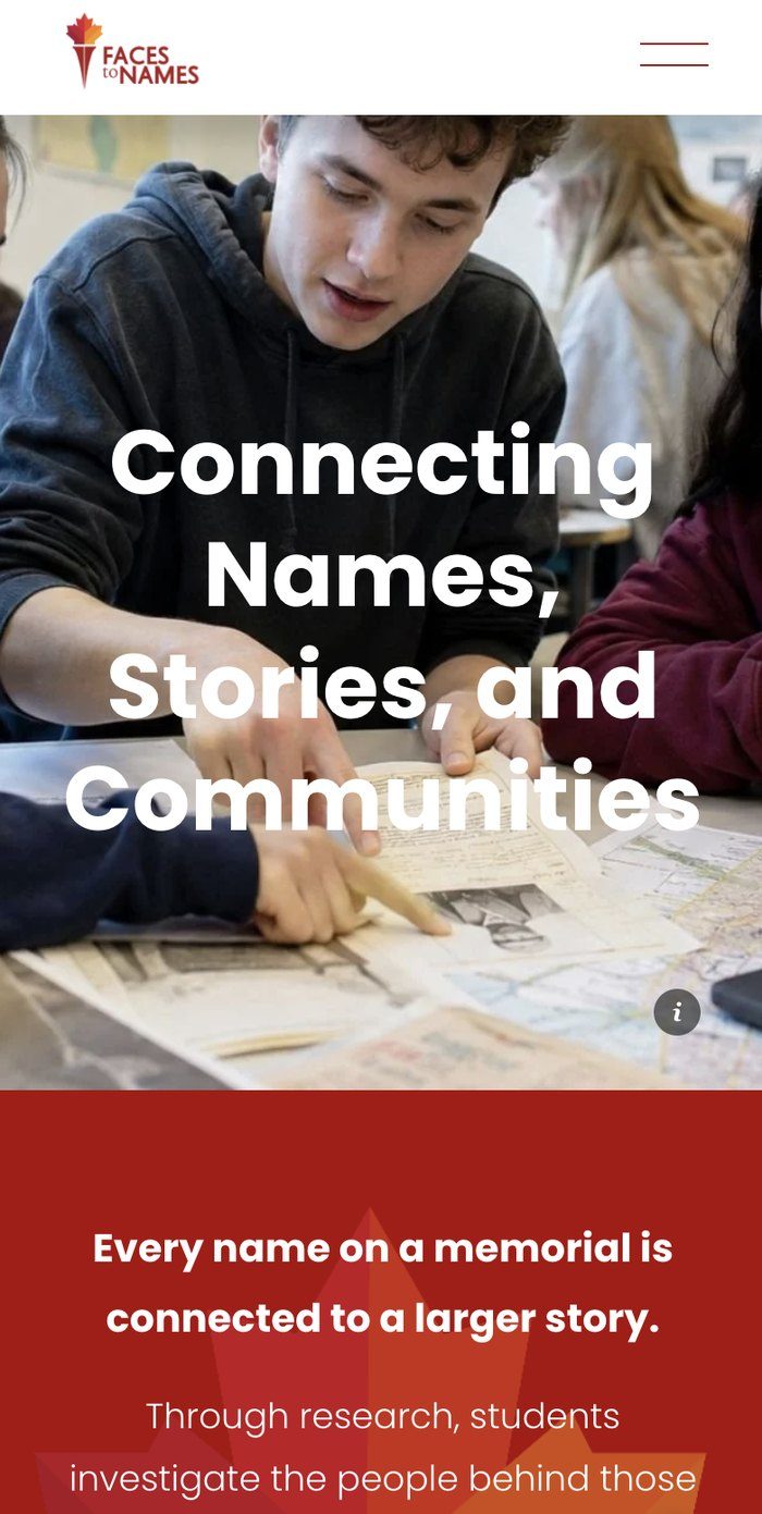 Mobile homepage