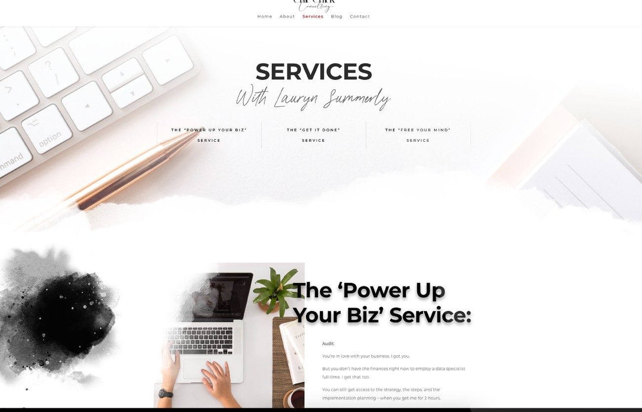 Services page