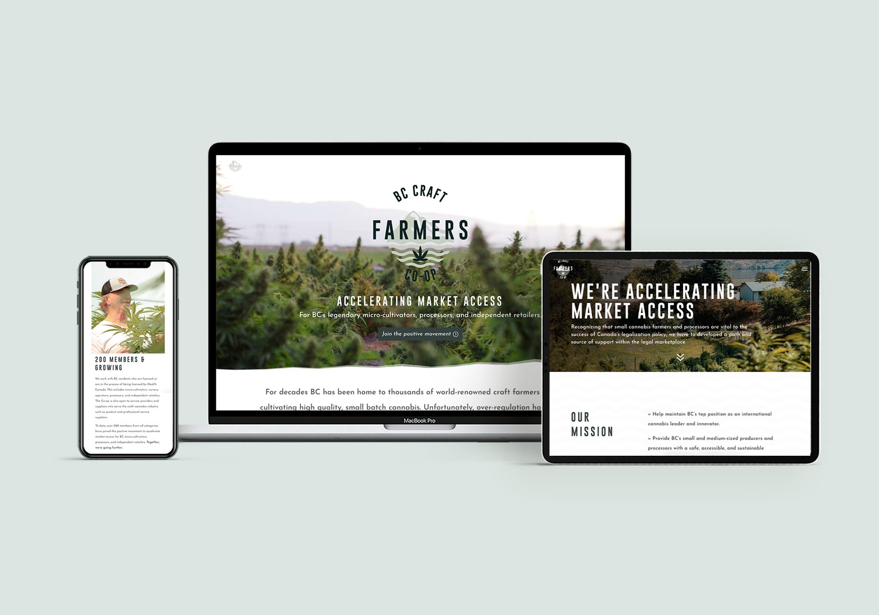 The BC Craft Farmers Co-op website