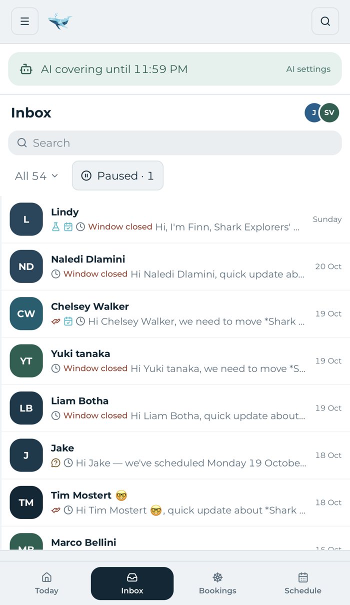 Inbox, on mobile